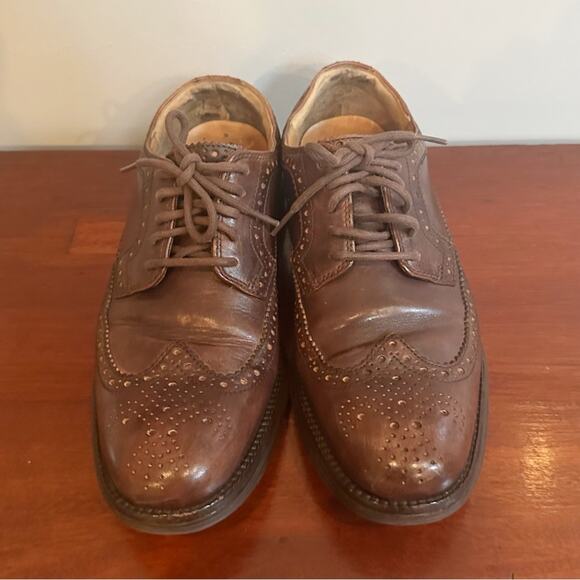 Cole Haan LunarGrand Long Wingtip Brown Derby Shoe Mens Size 8 8M Retro C13738 - Picture 3 of 10